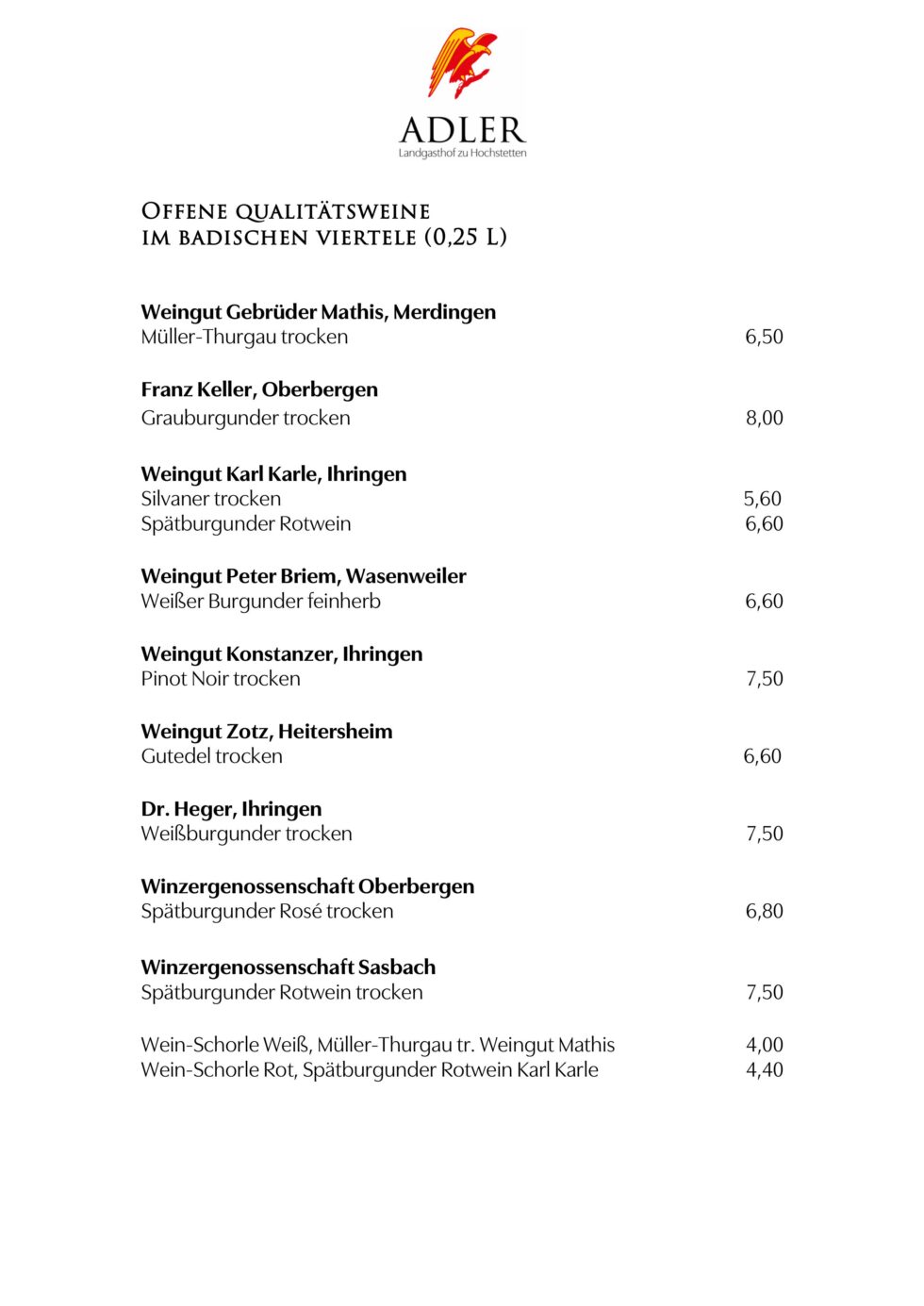 adler speisekarte Image 5